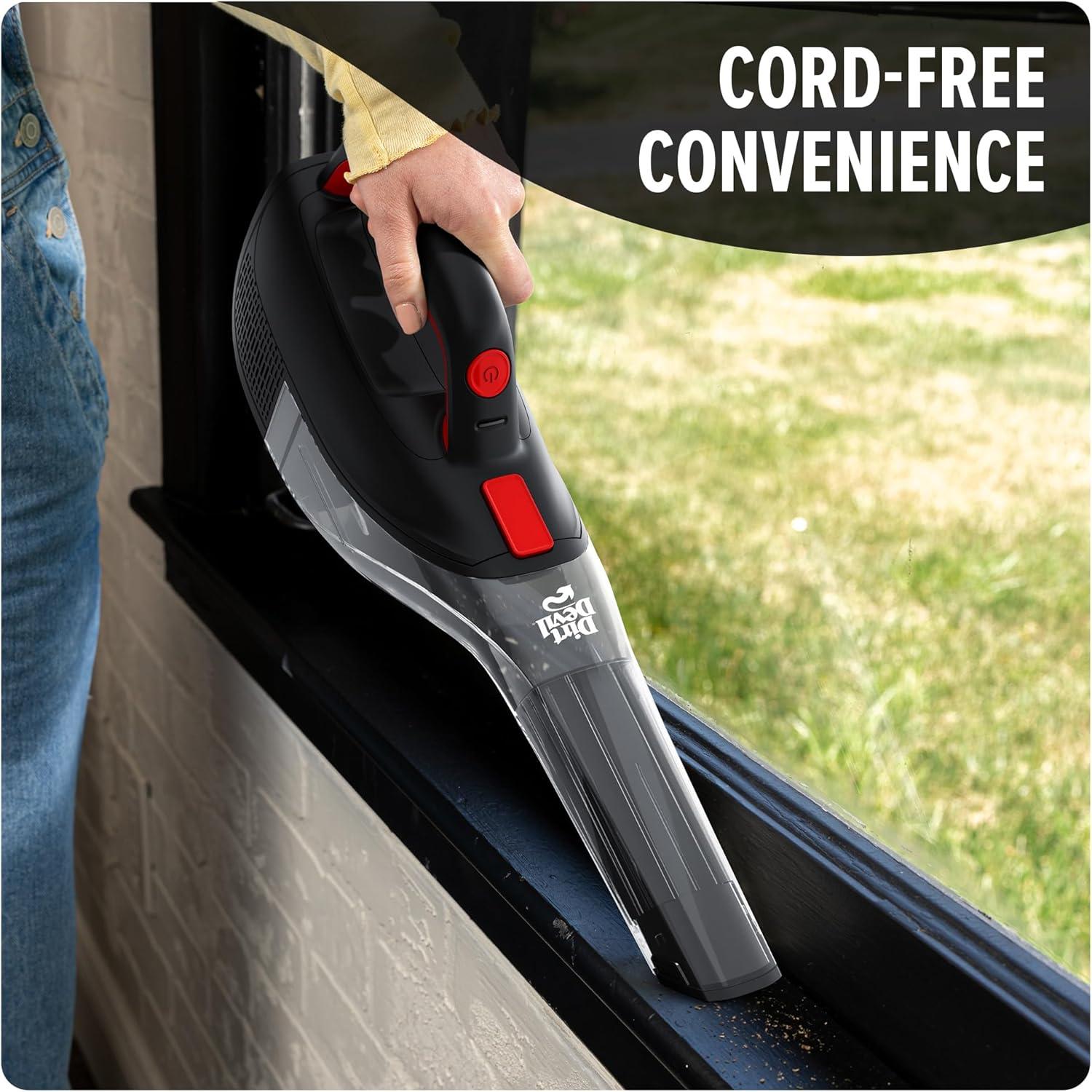 image:imageDirt Devil 12V Whole Home Cordless Handheld Vacuum with MultiSurface Tool Kit Powerful Suction and Lightweight BD40200V Black