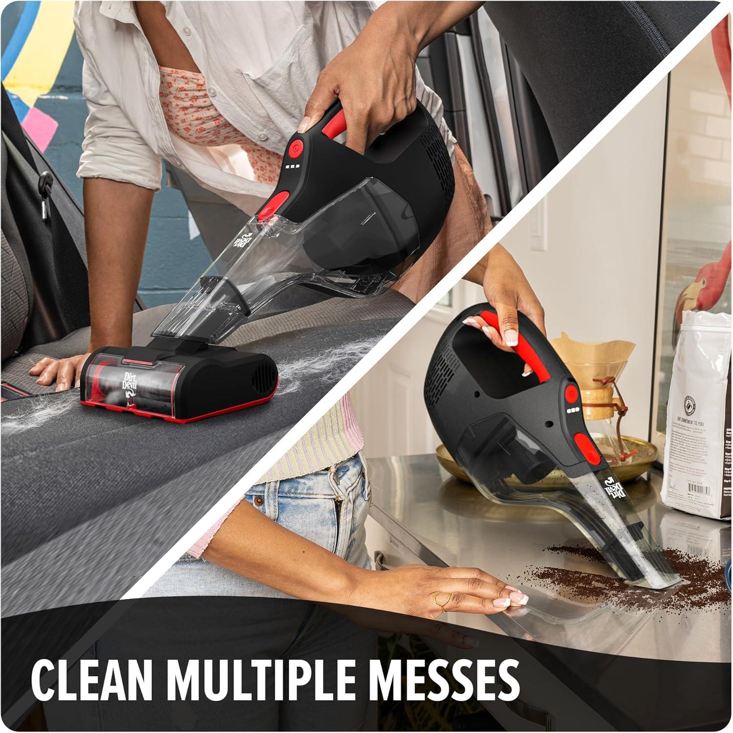 image:imageDirt Devil 16V Deep Clean Cordless Handheld Vacuum Cleaner Powerful Suction Lightweight Includes Motorized Pet Brush Roll Tool and Rechargeable Battery Extended Run Time Portable Vacuum Cleaner
