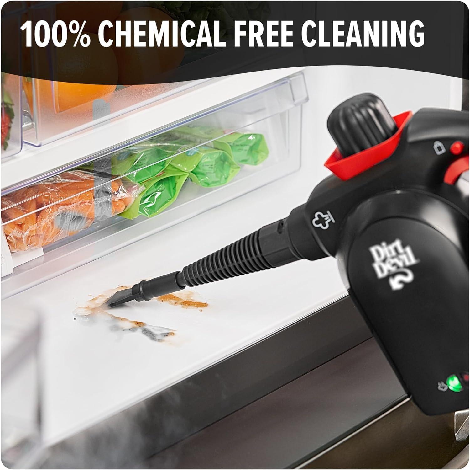 image:imageDirt Devil 7in1 Handheld Steamer Pressurized Steam Cleaner for Home Use XL Water Tank Includes Specialized Cleaning Tools Portable Steam Cleaner for Bathroom Clothes Furniture and More