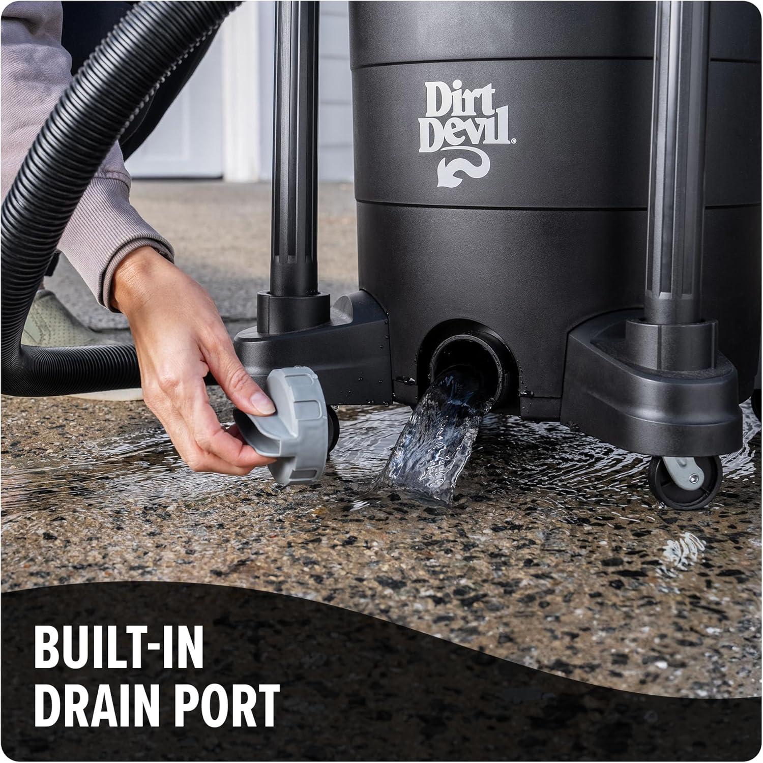 image:imageDirt Devil 8 Gallon Corded Wet Dry Shop Vacuum Portable Heavy Duty Vacuum for Garage Home Workshop or Vehicle Compact Design with Versatile Tools WetDry Shop Vac8Gallon