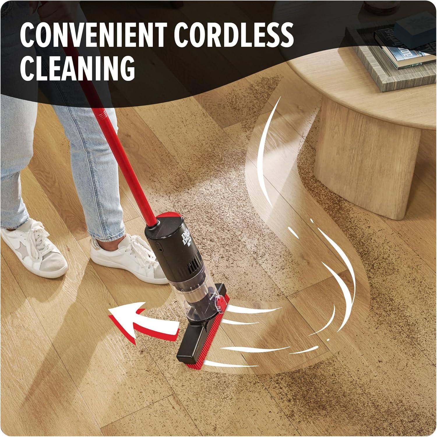 image:imageDirt Devil Broom Vac Cordless Hard Floor Cleaner Lightweight Bagless Rechargeable Clean Every Corner Nook Cranny and Edge Cordless Vacuum Cleaners for Home Use