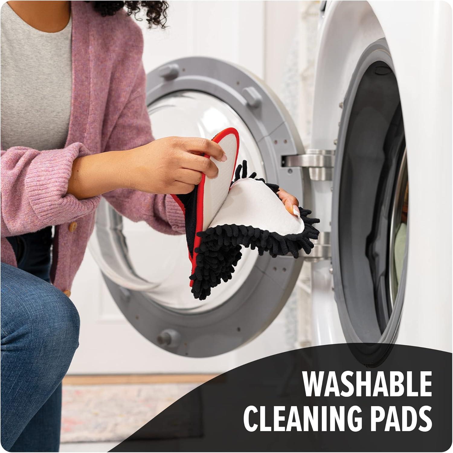 image:imageDirt Devil Cleaning Slippers Detachable and Washable Microfiber Dusting Shoes For Hard Floors and Baseboards Mop Slippers for Floor Cleaning and Dusting