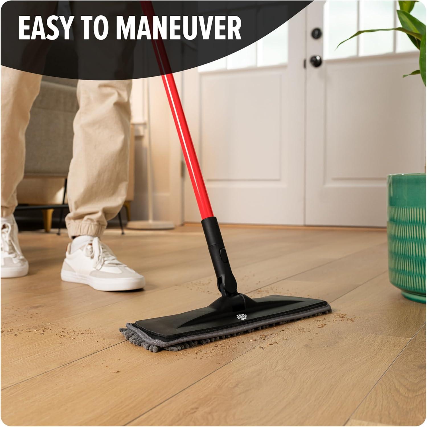 image:imageDirt Devil Dust Mop Floor Dusters for Hardwood Floors Includes Reusable Microfiber Mop Pads MultiSurface Cleaner Dust Mops for Floor Cleaning