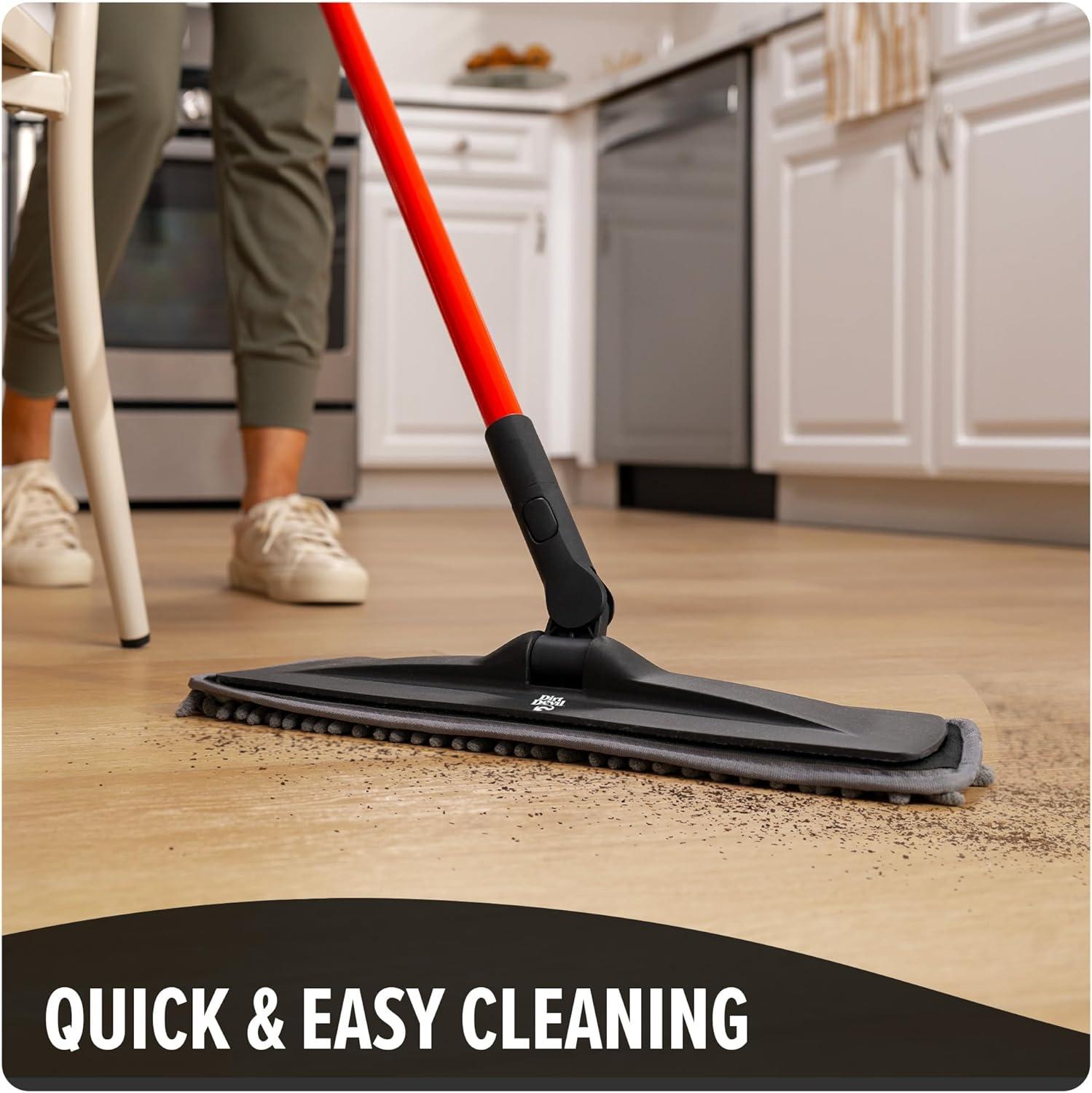 image:imageDirt Devil Dust Mop Floor Dusters for Hardwood Floors Includes Reusable Microfiber Mop Pads MultiSurface Cleaner Dust Mops for Floor Cleaning