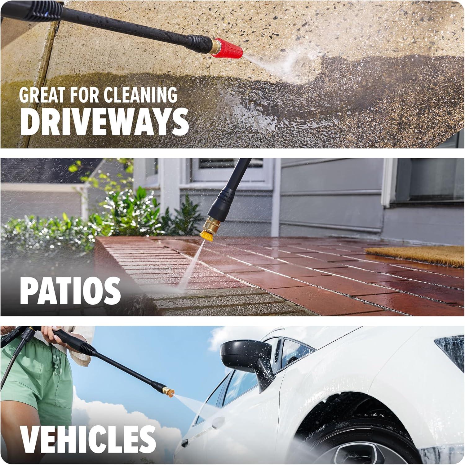 image:imageDirt Devil Electric Pressure Washer 1700 PSI Power Washer with Included Attachments Lightweight and Compact High Pressure Cleaning for Concrete Patios Cars Outdoor Furniture and More