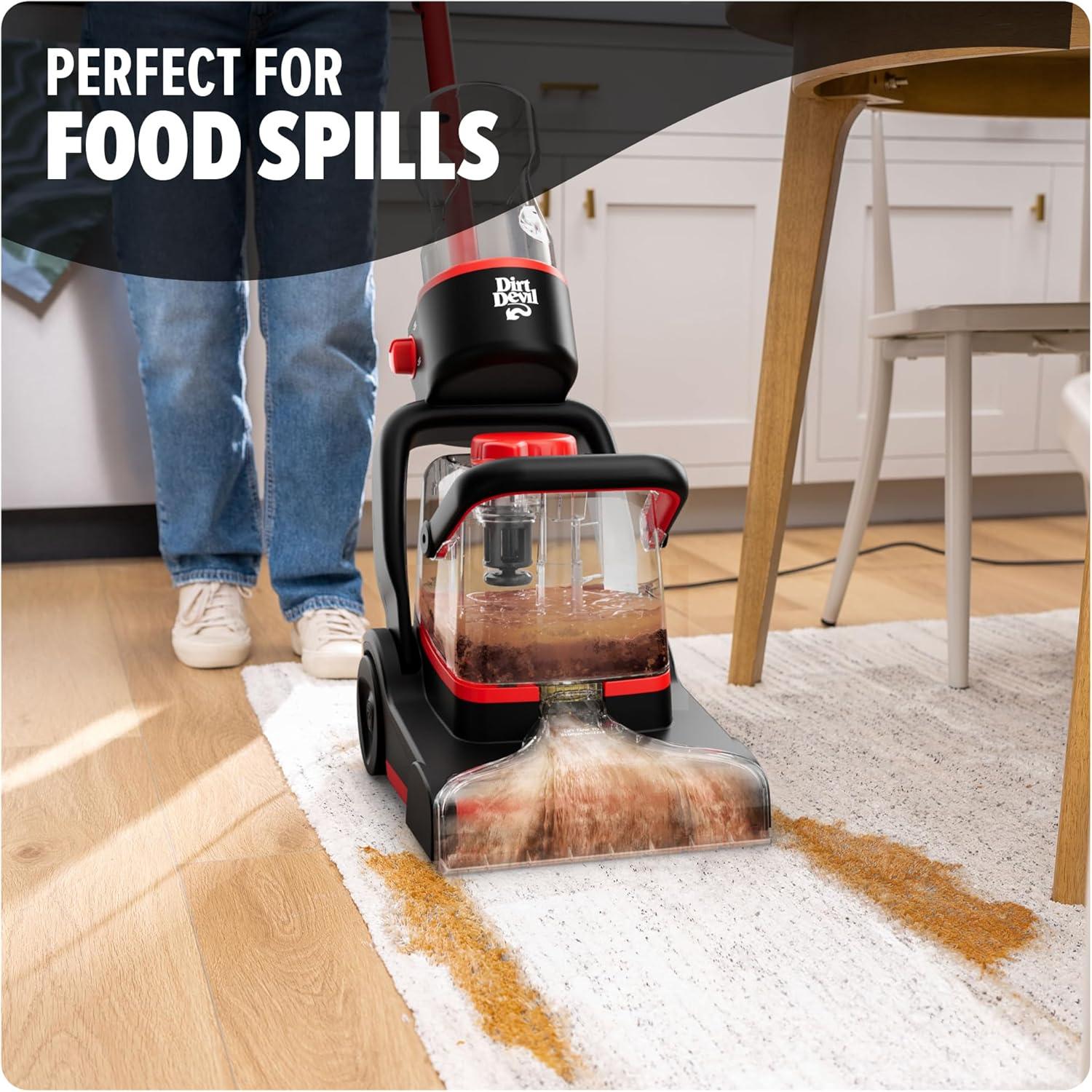 image:imageDirt Devil Full Size Carpet Cleaner Machine for Carpet and Upholstery Deep Cleaning Carpet Shampooer Machine with Two Cleaning Modes Pair with Dirt Devil Carpet Cleaner SolutionCarpet Washer