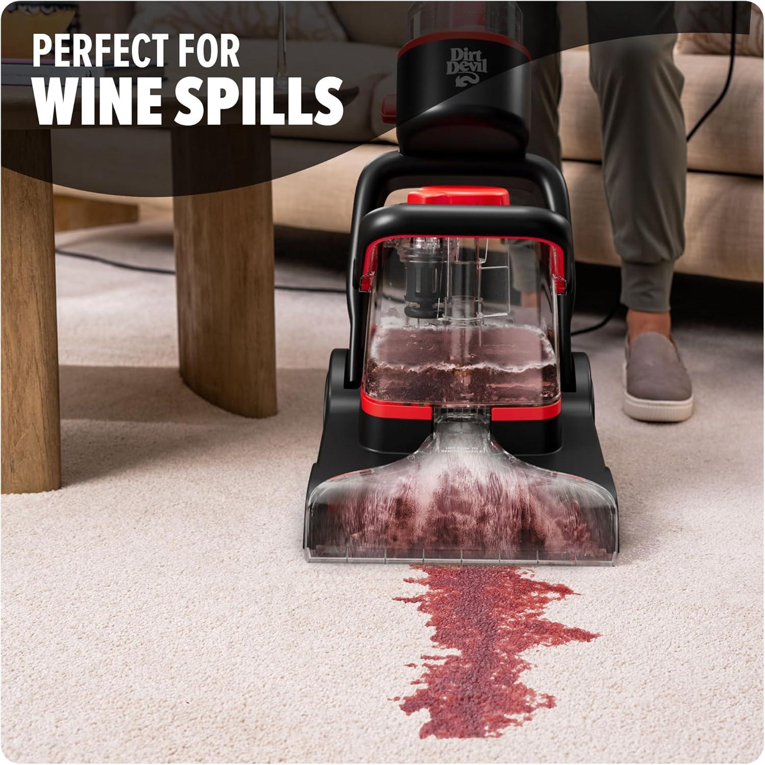 image:imageDirt Devil Full Size Carpet Cleaner Machine for Carpet and Upholstery Deep Cleaning Carpet Shampooer Machine with Two Cleaning Modes Pair with Dirt Devil Carpet Cleaner SolutionCarpet Washer