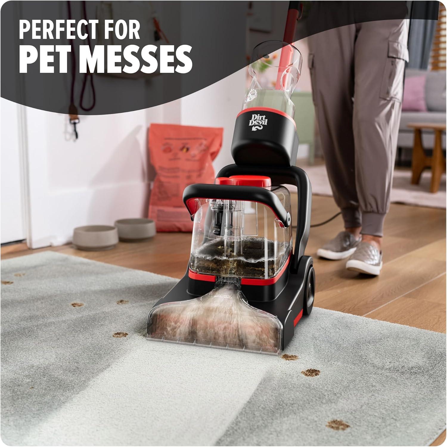 image:imageDirt Devil Full Size Carpet Cleaner Machine for Carpet and Upholstery Deep Cleaning Carpet Shampooer Machine with Two Cleaning Modes Pair with Dirt Devil Carpet Cleaner SolutionCarpet Washer