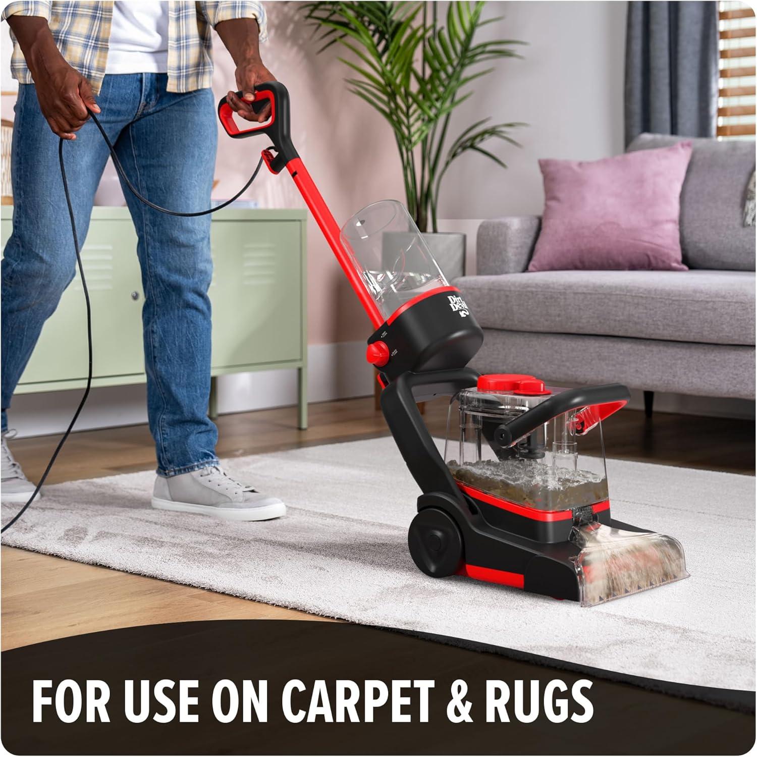 image:imageDirt Devil Full Size Carpet Cleaner Machine for Carpet and Upholstery Deep Cleaning Carpet Shampooer Machine with Two Cleaning Modes Pair with Dirt Devil Carpet Cleaner Solution64 fl oz Pack of 1