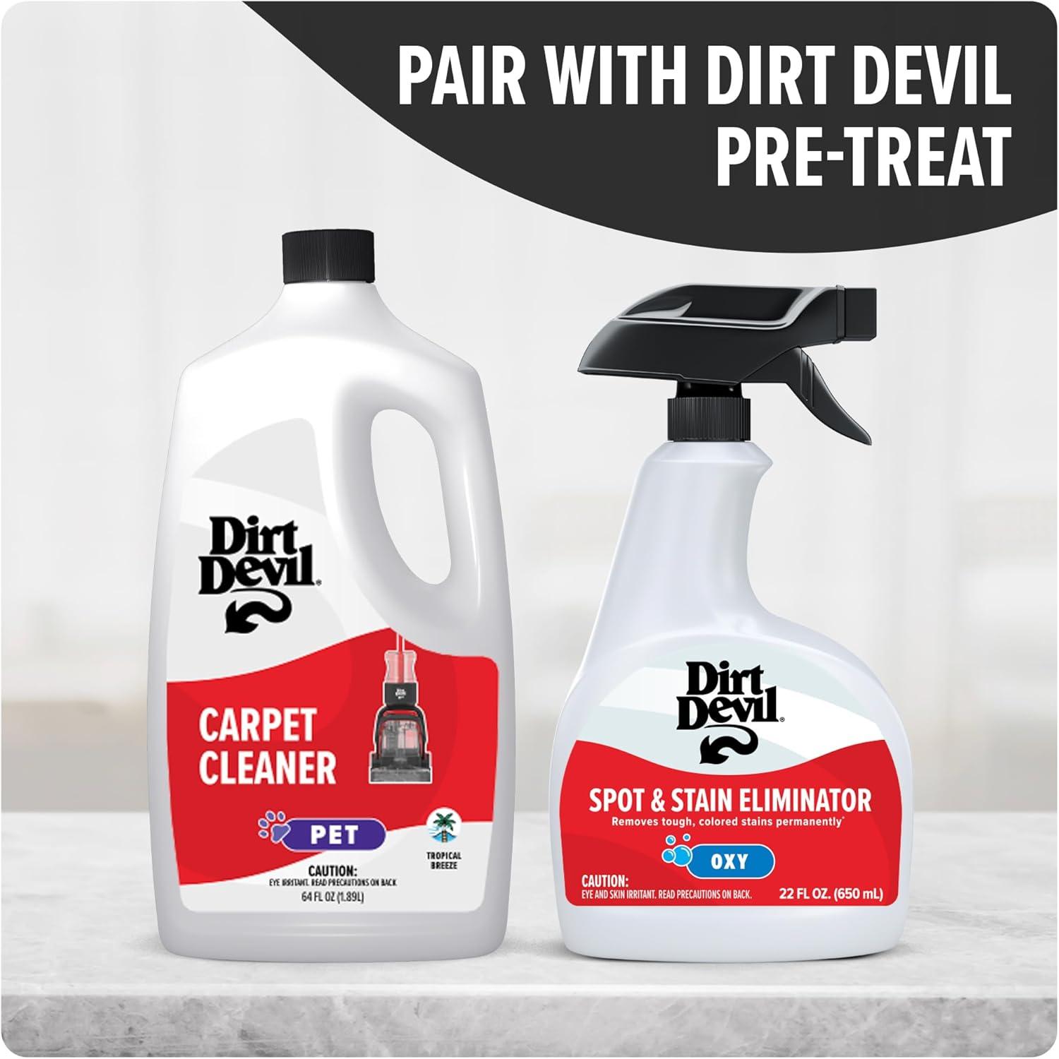 image:imageDirt Devil Full Size Carpet Cleaner Machine for Carpet and Upholstery Deep Cleaning Carpet Shampooer Machine with Two Cleaning Modes Pair with Dirt Devil Carpet Cleaner Solution64 fl oz Pack of 1