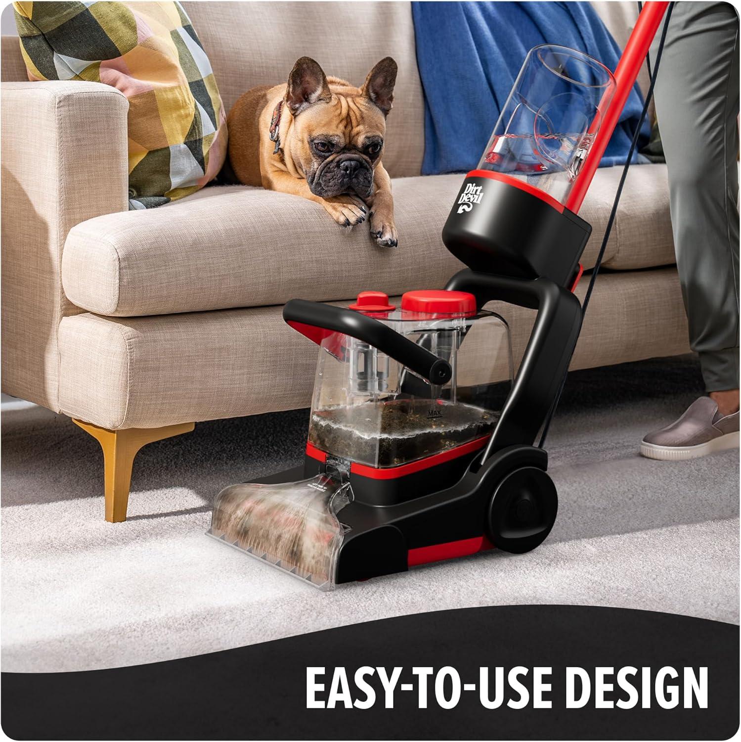 image:imageDirt Devil Full Size Carpet Cleaner Machine for Carpet and Upholstery Deep Cleaning Carpet Shampooer Machine with Two Cleaning Modes Pair with Dirt Devil Carpet Cleaner SolutionCarpet Washer