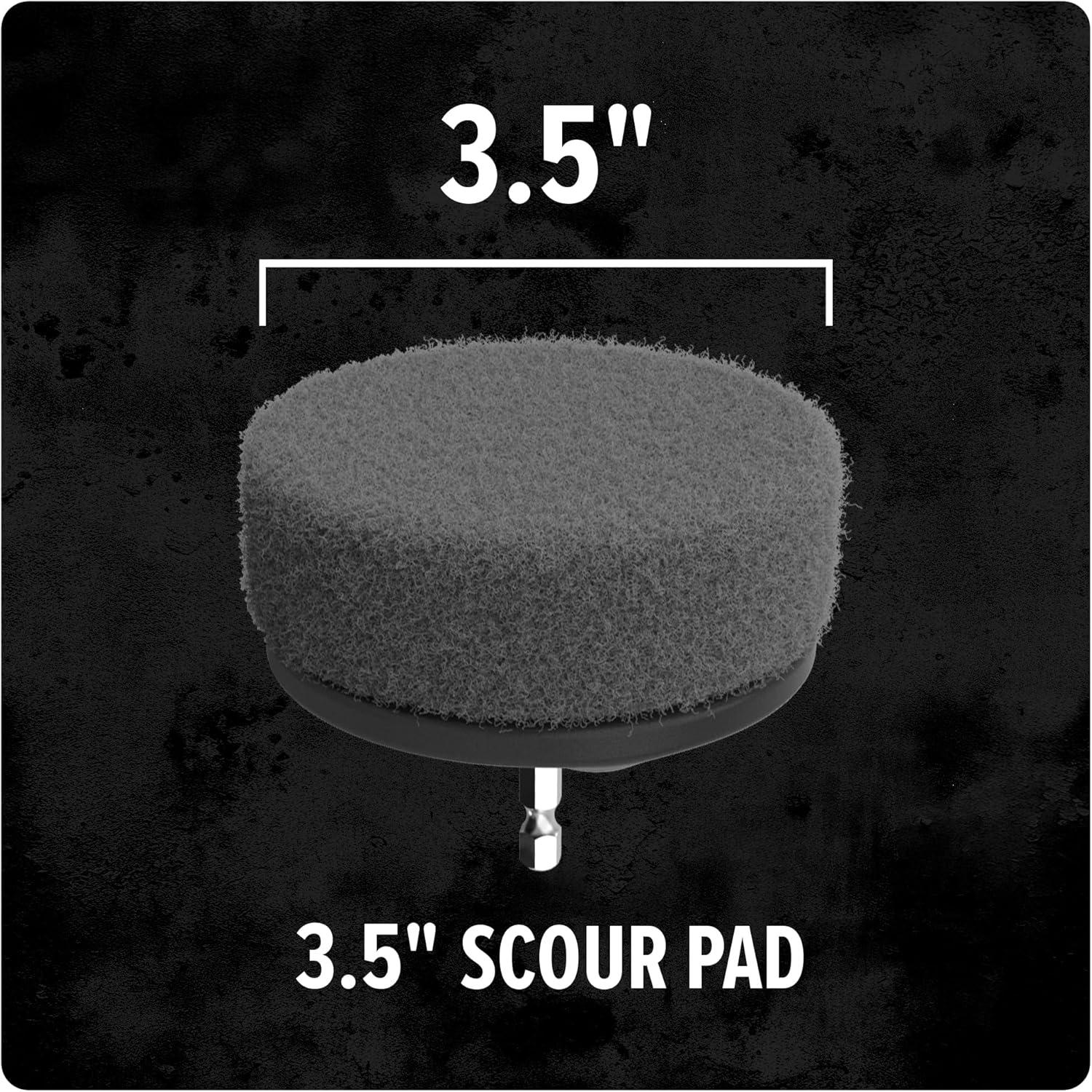image:imageDirt Devil Handheld Pommel Scrubbing Brush 35 Includes Medium Bristle Head Comfortable Ergonomic Grip Interchangeable Brushes Ideal for General Purpose CleaningScour Pad Kit
