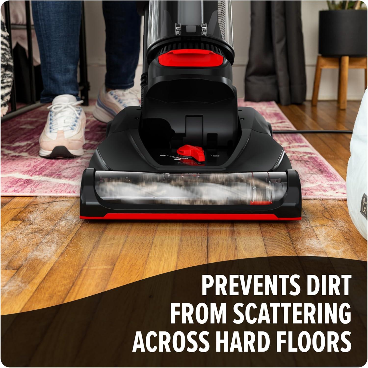 image:imageDirt Devil MultiSurface Upright Bagless Vacuum Cleaner for Carpet and Hard Floor Powerful Lightweight Corded Vacuum Cleaners for Home Use RedMultiSurface Total Pet