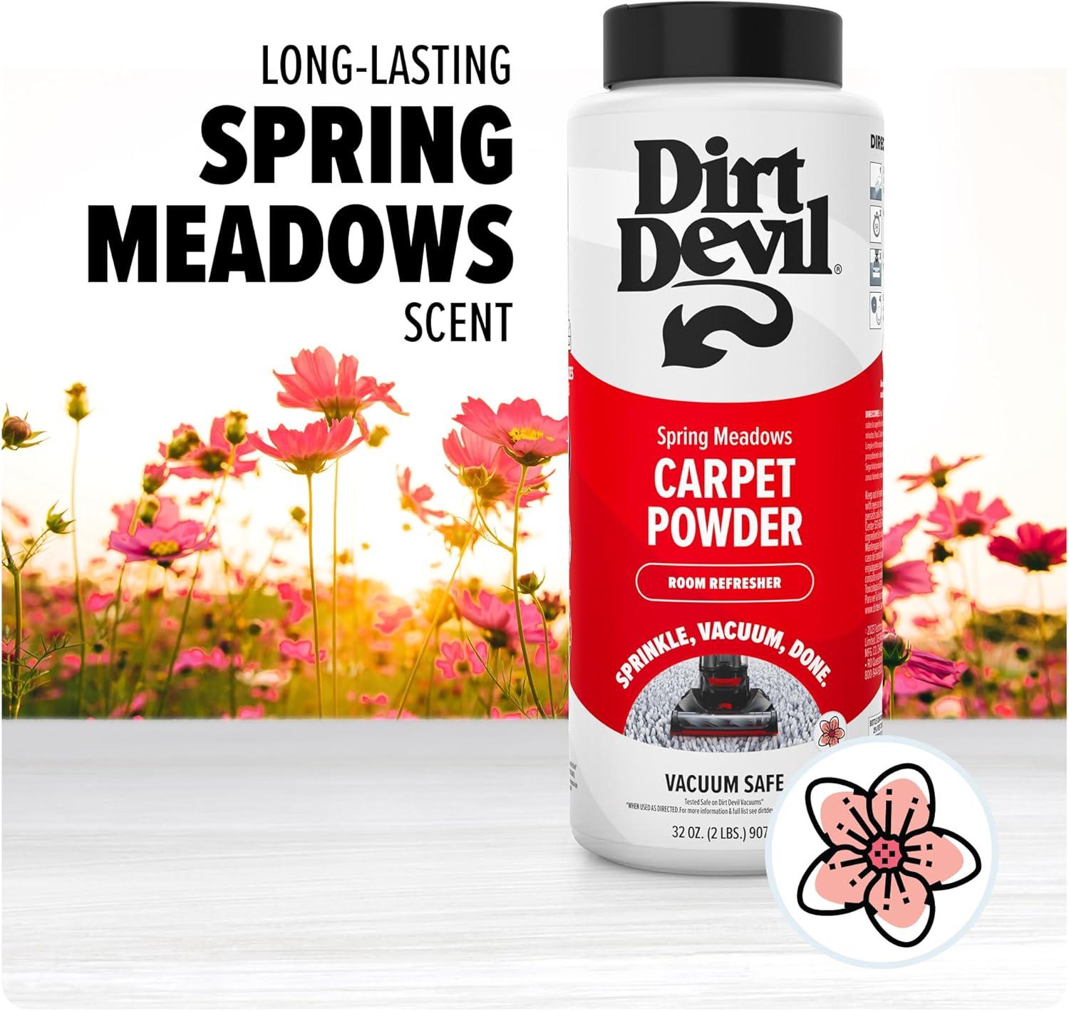 image:imageDirt Devil Pet Carpet Powder 32 oz Room Refresher and Pet Odor Eliminator Tropical Wind Scent Vacuum Cleaner Safe For Use on Carpets Rugs Upholstery and More Carpet Freshener Powder for HomeSpring Meadows