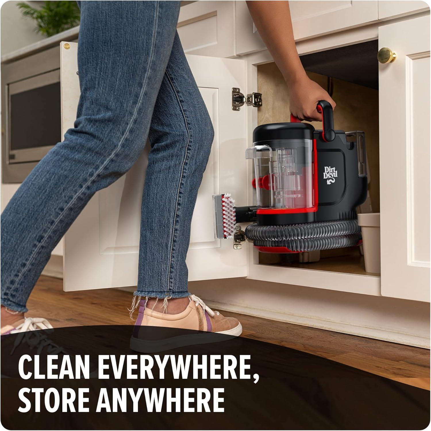 image:imageDirt Devil Portable Spot Cleaner Machine for Carpet and Upholstery Powerful Suction Spot Cleaning Machine with Versatile Tools Pair with Dirt Devil Portable Cleaner SolutionPortable Spot