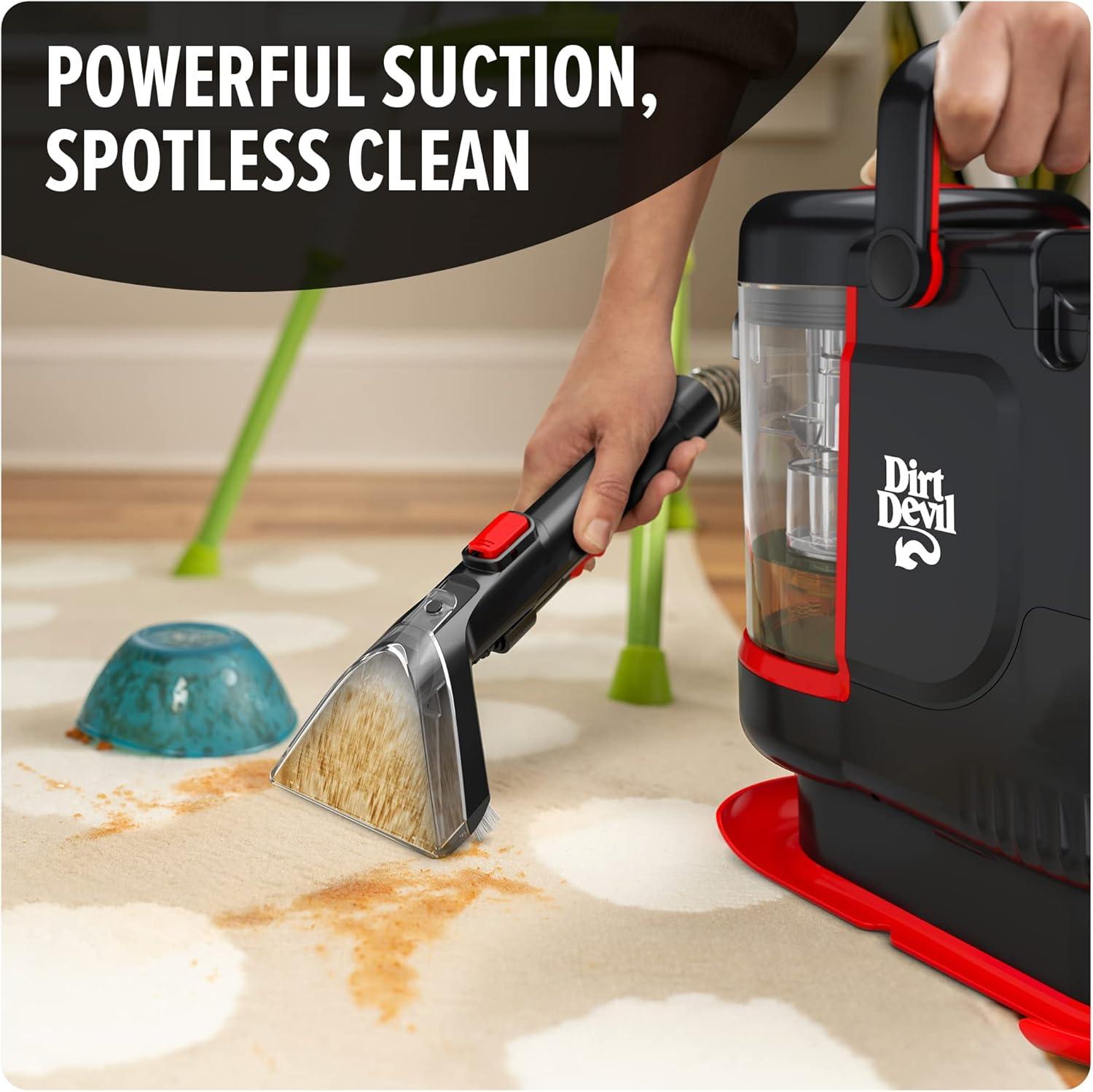 image:imageDirt Devil Portable Spot Cleaner Machine for Carpet and Upholstery Powerful Suction Spot Cleaning Machine with Versatile Tools Pair with Dirt Devil Portable Cleaner SolutionPortable Spot