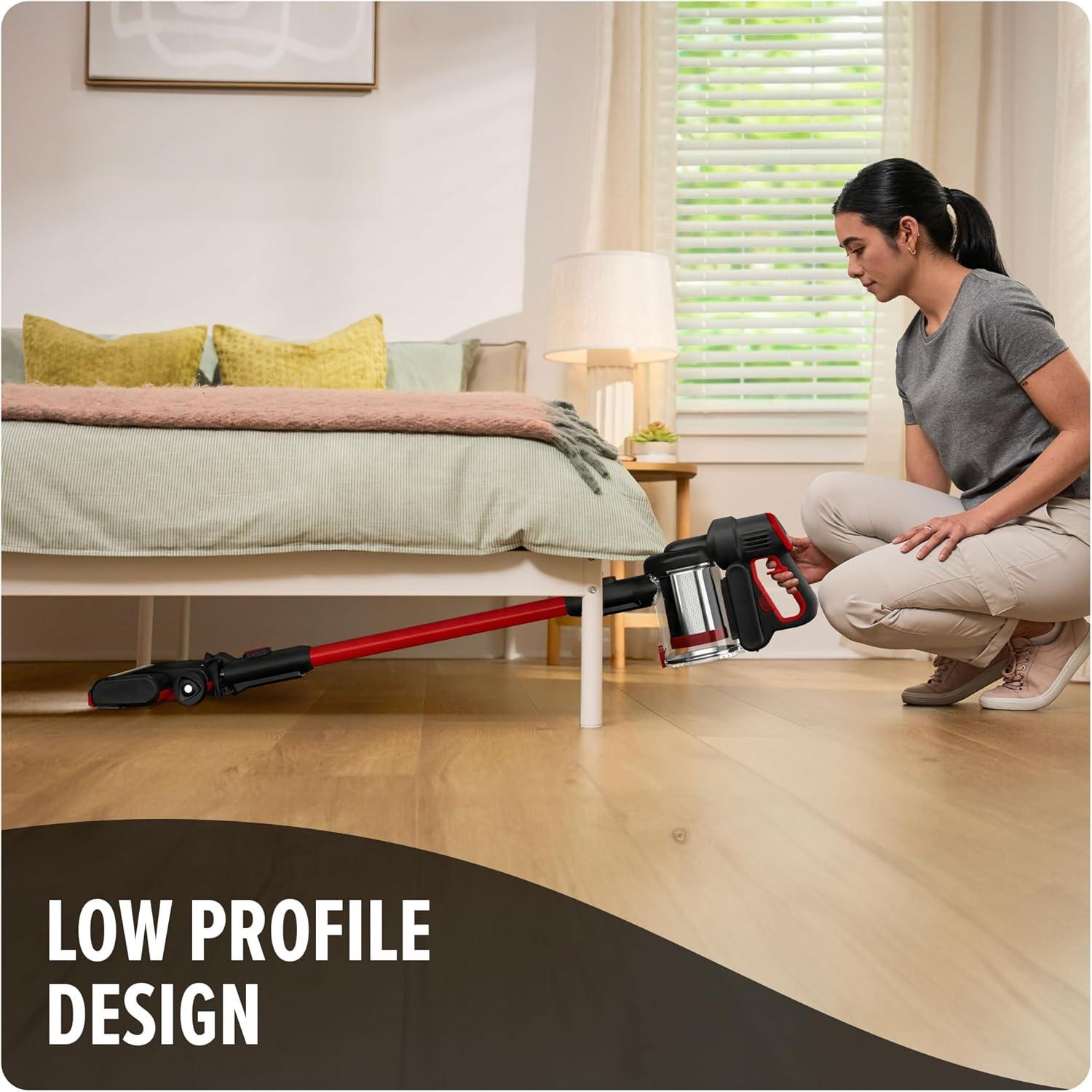 image:imageDirt Devil SelfStanding Cordless Stick Vacuum Cleaner with Included Tools for Carpet and Hard Floors Lightweight Design Powerful Suction LED Headlights BD57000V BlackStanding Stick Vac