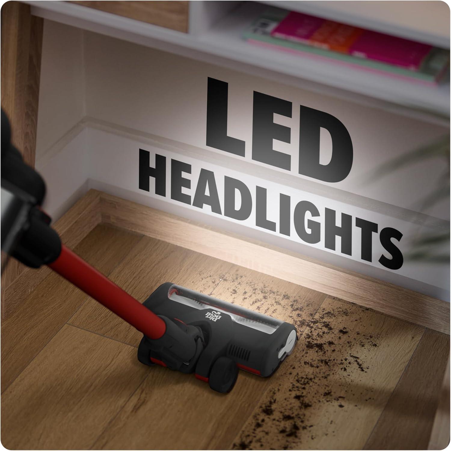 image:imageDirt Devil SelfStanding Cordless Stick Vacuum Cleaner with Included Tools for Carpet and Hard Floors Lightweight Design Powerful Suction LED Headlights BD57000V BlackStanding Stick Vac