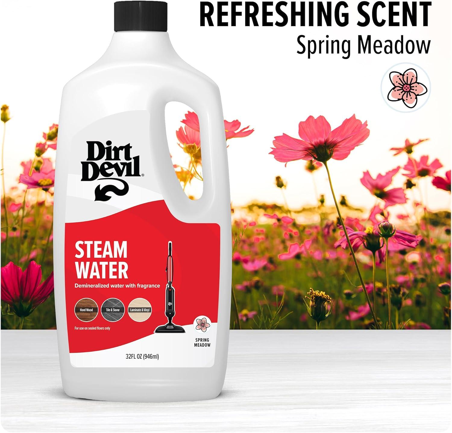 image:imageDirt Devil Steam Water Hard Floor Cleaner 32 oz Spring Meadow Scent Natural Hard Floor Demineralized Water Cleaner For Use on Sealed Hard Floors Pair with Dirt Devil Steam Mop32 Fl Oz Pack of 1