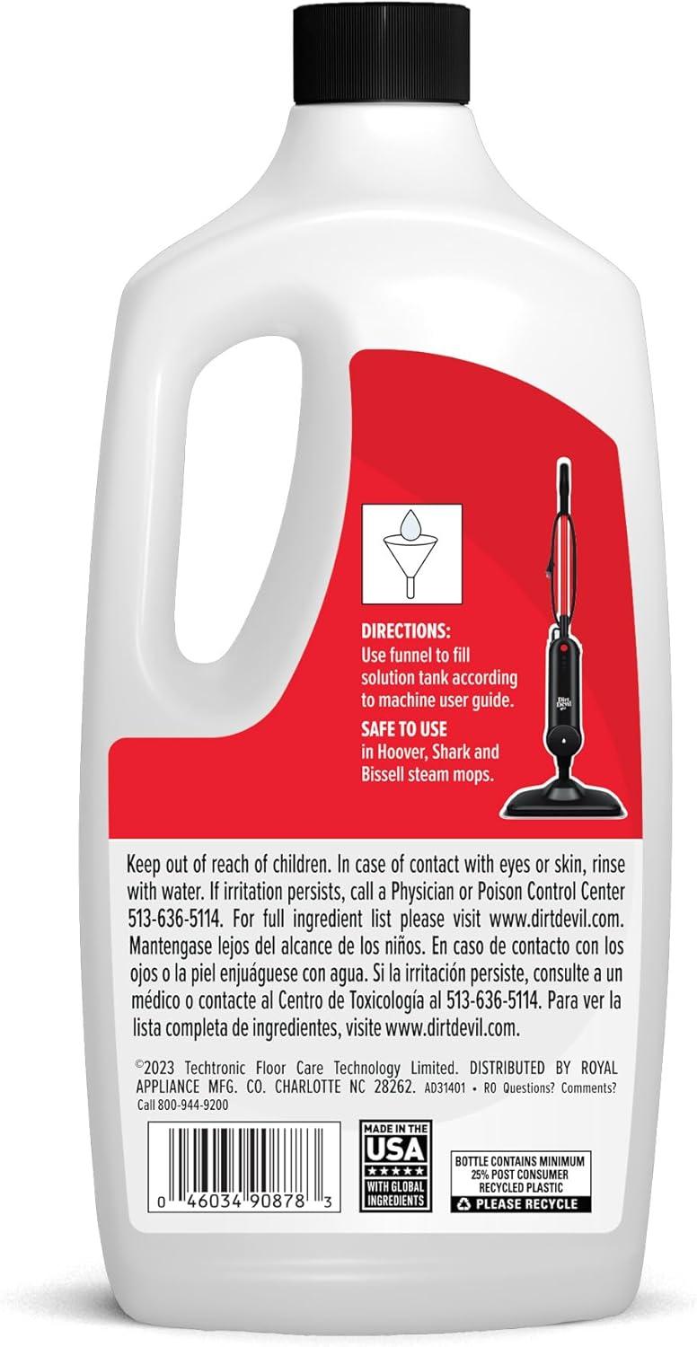 image:imageDirt Devil Steam Water Hard Floor Cleaner 32 oz Spring Meadow Scent Natural Hard Floor Demineralized Water Cleaner For Use on Sealed Hard Floors Pair with Dirt Devil Steam Mop32 Fl Oz Pack of 1