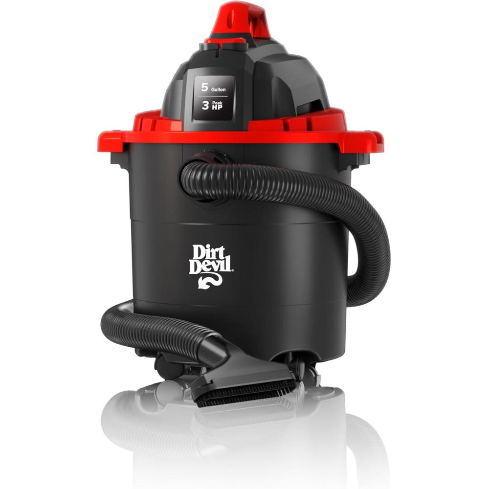 image:imageDirt Devil 8 Gallon Corded Wet Dry Shop Vacuum Portable Heavy Duty Vacuum for Garage Home Workshop or Vehicle Compact Design with Versatile Tools WetDry Shop Vac5Gallon
