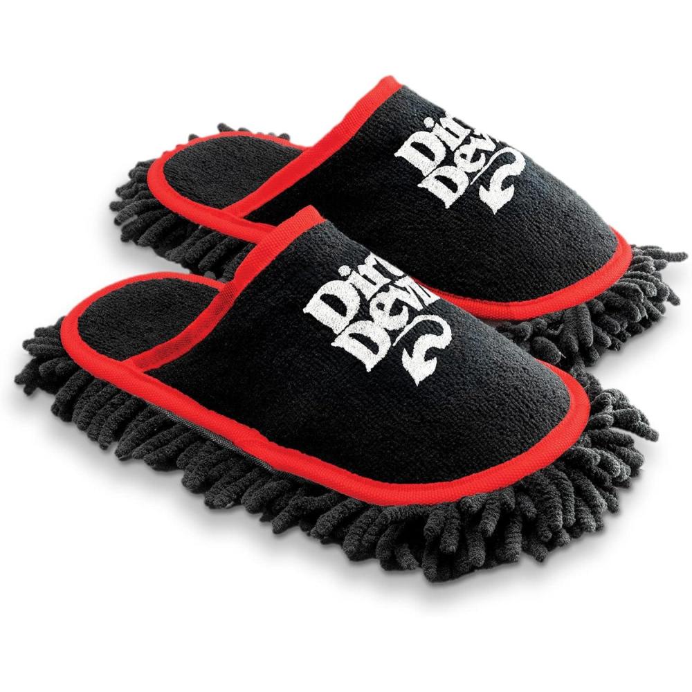 image:imageDirt Devil Cleaning Slippers Detachable and Washable Microfiber Dusting Shoes For Hard Floors and Baseboards Mop Slippers for Floor Cleaning and Dusting