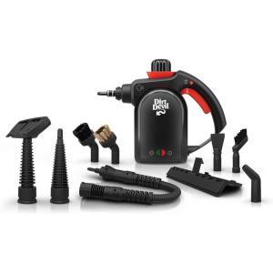 image:imageDirt Devil 7in1 Handheld Steamer Pressurized Steam Cleaner for Home Use XL Water Tank Includes Specialized Cleaning Tools Portable Steam Cleaner for Bathroom Clothes Furniture and More