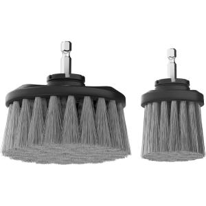 image:imageDirt Devil Handheld Pommel Scrubbing Brush 35 Includes Medium Bristle Head Comfortable Ergonomic Grip Interchangeable Brushes Ideal for General Purpose CleaningMedium Bristle Brush