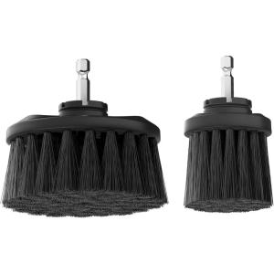 image:imageDirt Devil Handheld Pommel Scrubbing Brush 35 Includes Medium Bristle Head Comfortable Ergonomic Grip Interchangeable Brushes Ideal for General Purpose CleaningHard Bristle Brush