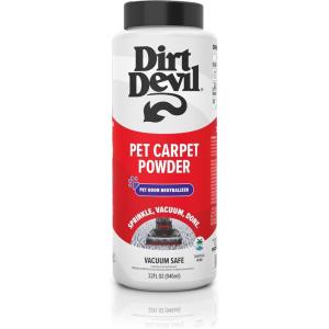image:imageDirt Devil Pet Carpet Powder 32 oz Room Refresher and Pet Odor Eliminator Tropical Wind Scent Vacuum Cleaner Safe For Use on Carpets Rugs Upholstery and More Carpet Freshener Powder for HomeTropical Wind