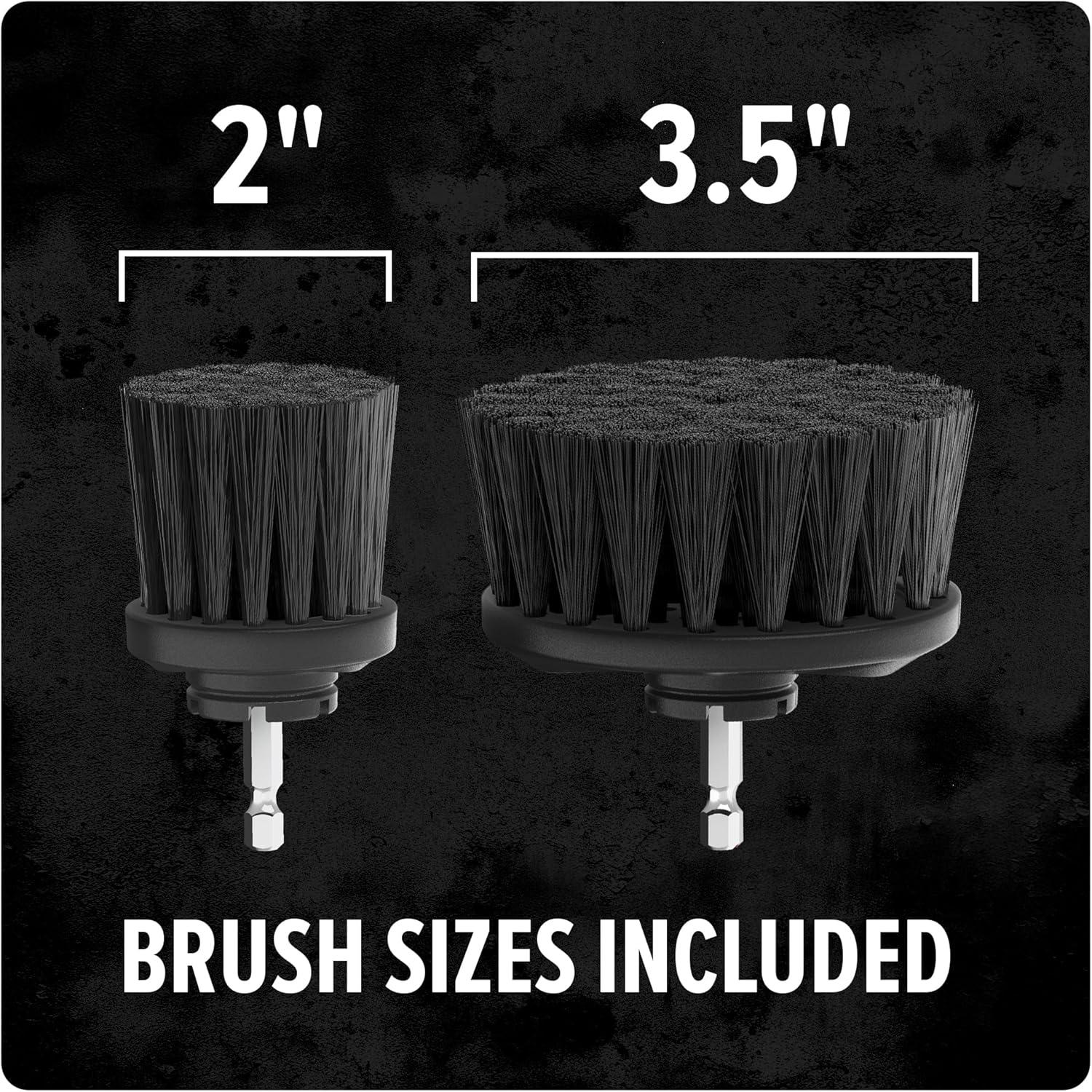 image:imageDirt Devil Abrasive Bristle Cleaning Brush Set 2 Piece 2 and 35 Brushes Included for Use on Concrete Brick and Rusted Metal Intense Cleaning Scrubber Brush Drill Attachment for CleaningHard Bristle Brush