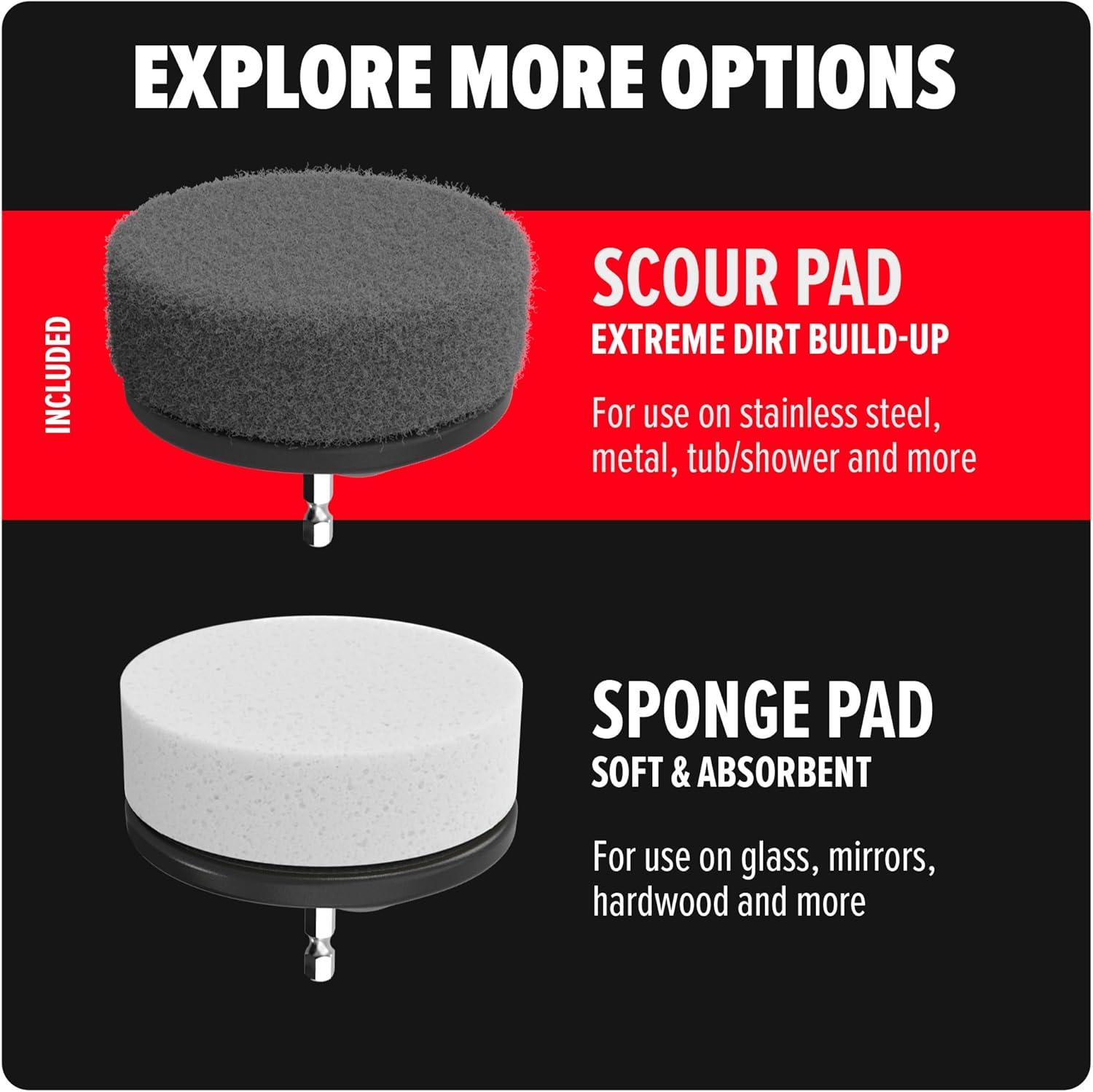 image:imageDirt Devil Abrasive Bristle Cleaning Brush Set 2 Piece 2 and 35 Brushes Included for Use on Concrete Brick and Rusted Metal Intense Cleaning Scrubber Brush Drill Attachment for CleaningScour Pad Kit